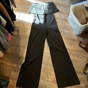 Women’s Lulus Power of Love Black Strapless Jumpsuit.